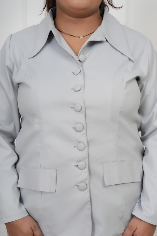 Ivory Luxe Power Suit – Plus Size Blazer & Wide-Leg Pants Set