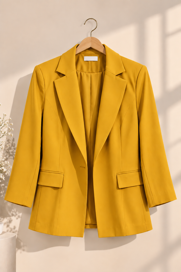 Mustard Everyday Curve Blazer