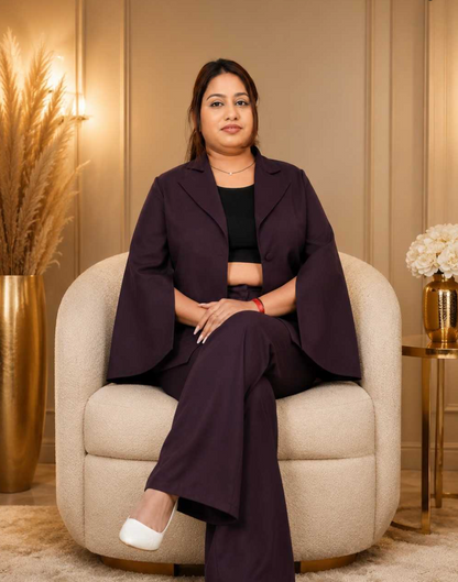 Shine diva chamkadar blazer set