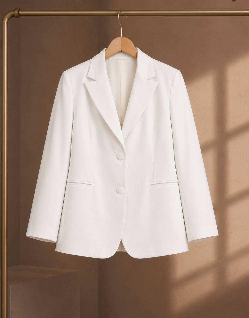 Ivory White Curve Boss Blazer