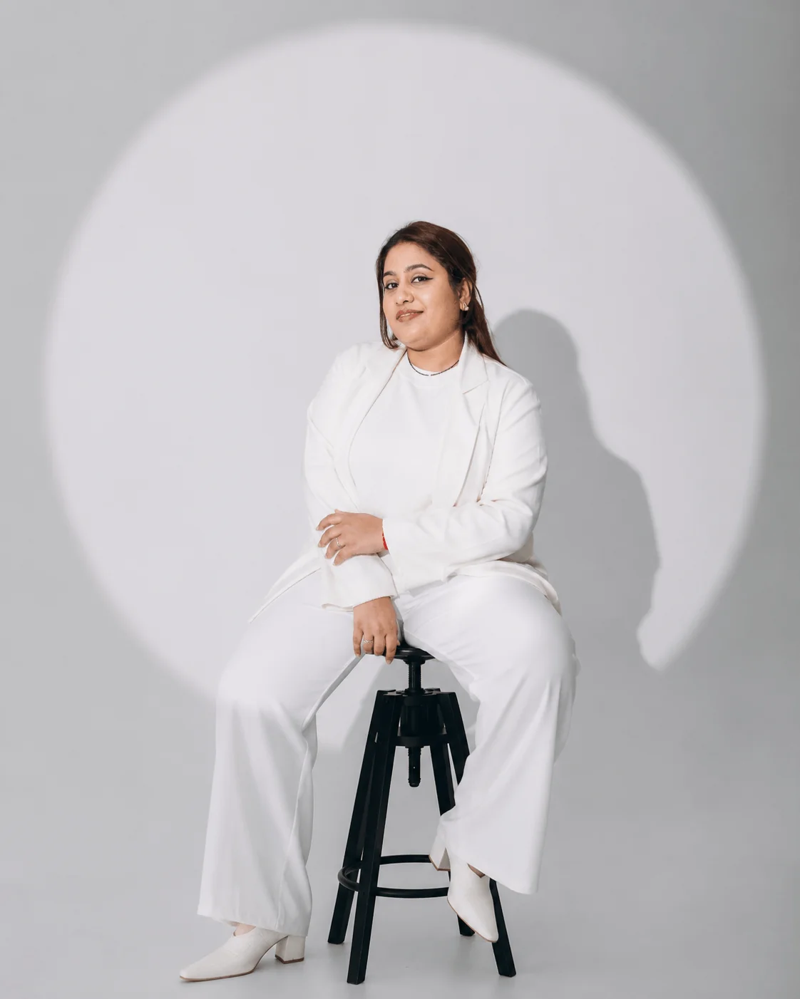 Model wearing premium plus-size fashion